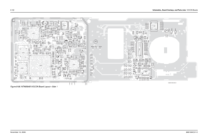 Page 2778-102Schematics, Board Overlays, and Parts Lists: VOCON BoardsNovember 16, 20066881094C31-EFigure 8-68. NTN9564B VOCON Board Layout—Side 1
32KHZ ADV
B101 B102B501
B503
B_CLK
C102
C103
C104C105C113C124
C125 C126 C127 C128 C129 C130
C131
C132 C133 C134C135 C136C137C201
C202C203C207
C208
C210
C211
C212
C213C214 C215
C216 C217
C218
C219 C220 C221
C223
C224 C225
C226 C227C231
C232
C233C250
C301C302
C303C304
C305
C306
C307C308
C309 C310C311
C313
C314
C317C401 C409
C411
C416
C417
C418
C419 C420
C421
C425...