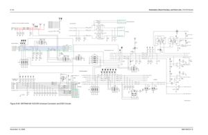 Page 3158-140Schematics, Board Overlays, and Parts Lists: VOCON BoardsNovember 16, 20066881094C31-EFigure 8-90. NNTN4819A VOCON Universal Connector and ESD Circuits
PATRIOTFLIPPER
GCAP
A/DSECURE MODULE
SECURE MODULEPATRIOT
GCAP
100 R256 1K
R232
R241V2 L203
1KNC 270nH
R247R207
10K
delete,. 1K C207
470pF
TP208
R594390E211
1
NC NCE206
1
11
V2
R2351K
470pF0
C21768 delete,. R202
U201
LM7301 4
31
2 5 R212
1K
R250
NC delete,. C204
470pF
4
K3
6
K4
R228
10KVR203 Place close to J101
12.6V
2
A1
5
A2 1
K1
3
K2
R267
33
C212...