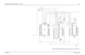 Page 318Schematics, Board Overlays, and Parts Lists: VOCON Boards8-1436881094C31-ENovember 16, 2006
Figure 8-93. NNTN4819A VOCON Controller and Memory Circuits—Sheet 2 of 2
EIM & MEMORY BLOCKI
109 NC
3
6CS2
1 0
2 5C441
470pF
15 4
11C411
0.1uF
16 1
2264
45
12 2
8
ECB_N_PA4T16 T16 LBA_NN1 N13
3
P1 P16
6
OE_N
N11
RW_N
SEB_N_PA5N1 N14
4 SOE_NP1 P1
4 4
12D4R6
T5
D5
R5
D6
D7P5
D8N5
T4
D9
EB0_NR1 R13
3
EB1_NM1 M13
3
J8
D10
D11R4
P4
D12
D13N4
D14T3
R3
D15D2M7
T6
D3R15
CS0_N
R11
CS1_N
T14
CS2_N
N12
CS3_N
R14
CS4_N...