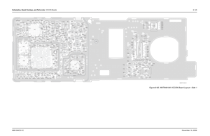 Page 320Schematics, Board Overlays, and Parts Lists: VOCON Boards8-1456881094C31-ENovember 16, 2006
Figure 8-95. NNTN4819A VOCON Board Layout—Side 1
B101 B503
C102
C103C104
C113C124
C125 C126 C127 C128 C129 C130
C131
C132 C133 C134
C135
C136
C137
C170
C171
C172C201
C202
C203
C207
C208
C210
C211
C212
C213C214 C216C217
C218
C219 C220 C221
C223
C224C225
C226
C227
C231
C232
C233
C254
C301
C302
C304
C306
C308C309
C310
C311
C317
C320
C325
C330 C401
C409C411
C414
C415
C417
C418
C419 C420 C421
C425
C427
C428
C437C438...