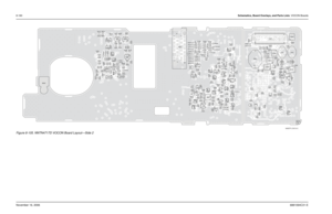 Page 3358-160Schematics, Board Overlays, and Parts Lists: VOCON BoardsNovember 16, 20066881094C31-EFigure 8-105. NNTN4717D VOCON Board Layout—Side 2
B104
B201
B502C101
C106C107
C108
C109
C110
C 111
C112 C114
C115C116 C117
C118C119 C120
C121
C122C123
C138
C204
C205
C206C209
C215C230 C234
C250
C251
C252
C253
C256C270
C303
C305C312
C313
C314
C315
C316 C318
C321
C322
C323
C324
C326
C327
C328C329
C331 C332
C333C334C402
C404 C413
C422
C423
C424 C446C502 C503 C504
C505 C506
C507
C512
C514
C515C550 C551
C552
C556
C563...