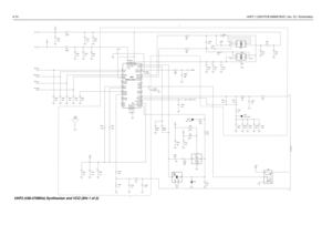 Page 504-10UHF2 1-25W PCB 8488978U01 (rev. D) / Schematics
U200
FRACN_63A27
XTAL224 XTAL123
WARP25
13
VROVMULT411 VMULT312
34
VMULT214 VMULT115VCP47
VBPASS 21
TEST238 TEST137
SFOUT
V_SF 5V
5V VCO_MOD
46
ADAPTSW BIAS1 40
AV D D20
AUX43 AUX32
R209
100.K AUX21 AUX148
AGND 22
DVDD36 DGND 6
DATA 7CLK 8D201
CEX 9
CCOMP 42BIAS2 39
17MODOUT41
MODIN 10
4
LOCKIOUT43
INDMULT16 IADAPT
5.1p C206745 FREFOUT19
PRE_GND 33
PREIN 32
5
PD_VDD
PD_GND 44
NC3 31NC2 29
DNPDNP
DNP
DNPDNP
DNPDNP
TO SHEET 2
NC128 SFIN 30
SFCAP 26
SFBASE...