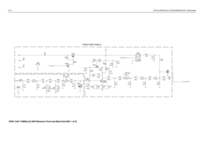 Page 524-12VHF 25-45W Band 2 PCB 8486487Z03-B / Schematics
DNP
DNP
DNP DNP
FRONT-END SHIELD
DNP R346
10K
C363
12pF
120pFC338
C365
5.6pFC329
470pF51 R339 1 SHIELDSH301
33.47nHL308R344
10 C355
30pF
C341
82pFC333
91pFC334
91pFD305
R342
10
82pF C345 L300
33.47nH9V
C323
1000pF
CR301R300
10KL302
1.2uH
C331
470pF
82pFC343
1000pFC325
10 R341 L303
1.2uH1000pFC324
IF300
1L310
33.47nH
51pF C300C350
36pF C349
36pF
Q301
3V
330pFC332
100 R337 C330
470pF
Q300
C354
30pF180pFC3372.4K R327
Q304
470pFC328
Q306
C340
82pF.01uFC321...