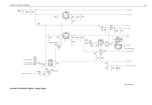 Page 9Controller T5 / Schematic Diagrams3-11
470pF
C0661
47uF C0601
R0642
7.5K
33uF C0641
470pFC0644
0.1uF C0681 J0601-2
C0612
0.1uF
R0641 J0601-1
10K
R0662C0662
.01uF
150K D0660R0652
1024K
Q0641
R0621
GND
3
INPUT 2
RESET_1
C0654U0653MC33464N-45ATR
10uF
U0651MC78M05GND2 IN 1
3
OUT
TP0661
C0663
0.1uFR0643
1.2K
0.1uF C0655 D0651
Q0661
R0611
56K
NU 5.6V VR0671
Q0681
68K R0682 18K R0681 E0631
57R0122uF C0611
10 R0651
33uF C0652 0.1uF
NU C0651
0.1uF C0645 24V VR0601
470pF C0621
C0622
47uF
NU
6 GND2
2
ON_OFFVIN 4...