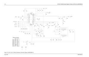 Page 1267-56VHF 146-174 MHz Schematic Diagrams, Overlays, and Parts Lists (8486769Z04-C)June, 20056880309N62-C
1SV23247k
3V
2.7pF
150k
45J68 D201 C203
100
NU
NUTCXO
220pF
44 mV (RF)
205 mV (RF)
2.4 V (TYP) TX: 3VLOCK: 3V
C202
0.01uF
R206Crystal
107 mV (RF)
14R06 NU
Reference Oscillator
3V
0V0V
Y201NU C206NU
R202NU
Y202 C201
NU
RX: 0V3.0V to 8.0V 4.5V
UNLOCK: 0V
NU 62pF
NC
470pF C210C243
0.1uF
NC
4.7uF
C230C233
C212
NC
2.2uF
5V
5V 2.2uF
FN_CLK 
A25 A34
K1 1K2 2K3 3 
D221
A16
.01uF
NC
FN_VCO_MOD
C2212K R243...