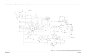 Page 211UHF (438-470 MHz) Schematic Diagrams, Overlays, and Parts Lists (8486348Z09-A)12-296880309N62-CJune, 2005
0
5V_A
5V 5V_A
114 mV (RF) 150 mV RMS (25 kHz)  (RX)
75 mV RMS (12.5 kHz) (RX)
NU
NU 2.3 V
1.5 V
3 V (UNSQ)0.15 V (UNSQ) 145 mV RMS 200 mV RMS
7.5 V 0 V (RX)
3 V (TX)
3.5 V (UNSQ)
3.46 V RMS (RX) (0.5 W @ 24 OHMS
)
3.5 V (UNSQ) 100k
10 mV RMS (TX) 1.5 V
INTERNAL SPEAKER ACCESSORY CONNECTOR
MICROPHONE CONNECTORQ471 26
4 1
3
R497
1MEG 100K R520
3.9K
1%R255
C497
0.1uFC493
1000pF
R516
C512
6.8pF
100K...