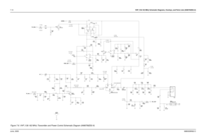 Page 647-10VHF (136-162 MHz) Schematic Diagrams, Overlays, and Parts Lists (8486769Z02-A)June, 20056880309N62-C
0.9 V (Tx) 7.5 V
0 V (Rx)
0 V (Rx)
7.25 V (Tx) 1.8V (Tx)7.4 V (Rx)
0.15 V (Tx)
2.5 V (Low)
3.0 V (Hi)
2.4 V (Hi)
1.06 V (Low)0 V (Rx)
7.3 V (Tx)
2.5 V (Low)
3.0 V (Hi)
1100 mV (RF)DO NOT MEASURE
1500 mV (RF)
4.9 V (Tx)
820 mV (RF)1.5 V (Tx)0 V (Rx)
1.6 V (Tx)
0 V (Rx)
1500pFR157
5.6K
C10043.67nHL132
TAB33
TAB44
C172
1500pF
M140
ANTENNA_NUT
TAB1 1
TAB2 2
R171
6.8K
R121
150
C102
0.1uF
C107
10pF
L102...