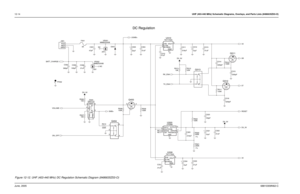 Page 19612-14UHF (403-440 MHz) Schematic Diagrams, Overlays, and Parts Lists (8486635Z03-O)June, 200568810309N62-C
1 2DC Regulation
Q493
3
100K R322 47pFC301
100 R507
Q311
D301
C313
.01uF
150pFC323
U330TK71730S
BYPASS 4CTRL 3
GND
2 1
VIN
VOUT5 .01uF
R506C304
10uFC312
100 C302
390pF
10uFC334 F301
3A
C333
.01uFU310TK71750S
BYPASS 4CTRL 3
GND
2 1
VIN
VOUT5
R310
100K VR302
MMBZ5250B
20V
C316
1200pF
100K
NCSHUTDOW
N
8
TAP
3 R509
ERROR
7
FEEDBACK
2
GND1
INPUT4
OUTPUT
5
SENSE6 C305
100pF
LP2986
U320
C331
.01uF330K
1%...