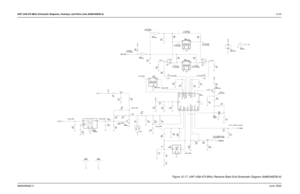 Page 205UHF (438-470 MHz) Schematic Diagrams, Overlays, and Parts Lists (8486348Z09-A)12-236880309N62-CJune, 2005
2.14 V
0 V (25kHz)
2.8 V (12.5 kHz) 0 V (25 kHz)
1 V (12.5 kHz)
108 mV (RF) 128 mV (RF)0.33 V 0 V (25 kHz)
5 V (12.5 kHz)
5 V (25 kHz)
0 V (12.5 kHz)
2.8 V (25 kHz)
0 V (12.5 kHz) 1 V (25 kHz)
0 V (12.5 kHz)
3V (25kHz)
0.74V
2.1V @ -47 dBm @ antenna 0V (12.5kHz)
3.39V
3.05V
1.5V
0.1uF
482 mV (RF)296 mV (RF)
370 mV (RF)500 mV (RF)
280 mV (RF)
500 mV (RF)100 mV RMS (25 kHz)
50 mV RMS (12.5 kHz)0.62 V...