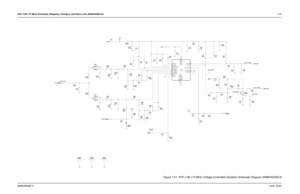 Page 95VHF (146-174 MHz) Schematic Diagrams, Overlays, and Parts Lists (8486342Z09-A)7-256880309N62-CJune, 2005
NU 1200pF C270
286 mV (RF)
1.89 V (RX)
1.35 V (RX)850 mV (RF) 1220 mV (RF)
3.0V to 9.0V
RX: 0V 4.5V
TX: 3V
C282
C266
1.0% 10pF9.1pF 1200pF C258
C281
1200pF
100nHL263.01uF 
C276
5.1pF C273R272
9.1KR273
6.8KR262
0
 300
13
2
R275BFS540 Q280
 
30 R263 L262
560nHC272
0.1uF 560nHL270
330nHL255
0 R286
C267
1% 36pF 27pF
1% C263
V_SF1200pF C283 1200pF C2841200pF C292
220 R264330 R284
C268
3.7%
2.7pF...