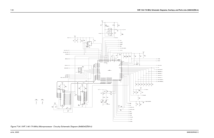 Page 987-28VHF (146-174 MHz) Schematic Diagrams, Overlays, and Parts Lists (8486342Z09-A)June, 20056880309N62-C
GREEN LED
EEPROM
RED LED
FLASH
SRAM1000pF
Q402C417
C418
20K
0.1uF
TP405 1 R416
C422
.01uF C413
0.1uF
R413
100K
NC
Q440-15 1
6 0.1uF C432100K
NUR4341
R412
SW_B+ TP402
NC
C411
0.1uF
13
VSS
40
VSSL 87
VSSRXFC93
48
XIRQ
XTAL91
NC
PJ6
78
PJ794
RESET
12
VDD
39
VDDL88
VDDR92
VDDSYN69
VRH68
VRL
PI6 49
PI7
71
PJ0_CSGP3
72
PJ1_CSGP4
73
PJ2
74
PJ3
75
PJ4
76
PJ5
77
PH6_CSGP2
38
PH7_CSPROG
56
PI0 55
PI1 54
PI2 53...