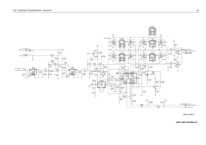 Page 131UHF 1-25W Band1 PCB 8485670z02 / Schematics4-9
9180468v04
9180468V06 3.9VDC
 12.5kHz  0VDC
20/25kHz  5VDC 9180469V03
3VDC9180469V069180469V04
0.75VDC
0.75VDC3VDC
R3117
27K
Q3102
10 R3112 IF
1.8K R314210K
27pFR3154
C3140
0.1uF C3110
620nHL3111 620 R3108
5
CNTL4
314VDD7VSS
C3144 U3115-2
C3143 0.1uF
120pF R3115
390
R3118
6.8K
R3111
12K 5V_VHF_IF_1Q3151
NU C3113 NUR3104
22pF C3115VDD
14VSS7
Q3141 MC74HC4066
U3111-1CNTL
131
2
R3116
330
82pFC3112Q3152
R3135
1.2K
DISCAUDIO_VHF_IF_1BWSELECT_VHF_IF_1
R3101...