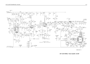 Page 137UHF 25-40W PCB 8480643z06 / Schematic4-15
NU
2.4 to 2.6 VDC3.11 VDC (44W)
NU
NU
NUNU
3.1 VDC (44W)
NU
NU NU
6.2 VDC (28W) 4.5 VDC (44W)
NU
4 to 6 dBm
3.7 to 3.9 VDC
2.2 VDC (28W)
NU NU
NU
NU NU
0.75 VDC
4.4 VDC (28W)6.5 VDC (44W)NU
NU
NU NU NU NU
NU
NU
NUNU
NU
NUNU NU
2.2 VDC (28W)
NU
NUNU
NUNU
9.2 VDC
NU
NU NU
NU NU
NUNU
NU
NU
NU100pF C4459
FE_CNTL_2_VHF_PA_1
4.7 R4601
R4431
C4502
.015uF 16pF
R4433C4450
C4462 L4401
11.03nH
R4506
10K
R4459C4449
K9V1 C4418
33pF
GND
3 POS1
2
VOUT 0.1uF
LM50 U4502...