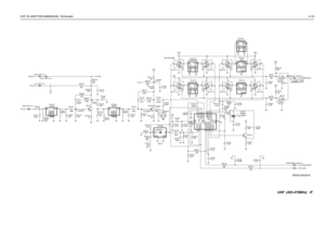 Page 141UHF 25-40W PCB 8480643z06 / Schematic4-19
9180468v04
9180468V06 3.9VDC
 12.5kHz  0VDC
20/25kHz  5VDC 9180469V03
3VDC9180469V069180469V04
0.75VDC
0.75VDC3VDC
R3117
27K
Q3102
10 R3112 IF
1.8K R314210K
27pFR3154
C3140
0.1uF C3110
620nHL3111 620 R3108
5
CNTL4
314VDD7VSS
C3144 U3115-2
C3143 0.1uF
120pF R3115
390
R3118
6.8K
R3111
12K 5V_VHF_IF_1Q3151
NU C3113 NU R3104
22pF C3115VDD
14VSS7
Q3141 MC74HC4066
U3111-1CNTL
131
2
R3116
330
82pFC3112Q3152
R3135
1.2K
DISCAUDIO_VHF_IF_1BWSELECT_VHF_IF_1
R3101...