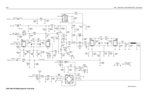 Page 1504-28UHF 1-25W Band1 PCB 8485670z03 / Schematics
C4060
1pFNU R4066
10
NU
NU100pF
NUR4015 NU
L4054R4054
820
NU 0
NU
R4019
NU12pF
NU
16pF1pF
NU Q4001
NU
0 R4020NU 2.2pF C4025
NU
RXINJ NU
NU
3 to 6.5 VDC
0.7 VDC
4.6 VDC
D4005 3300pF C4067D4006 R4061
10K
K9V1C4061
330pF
1K R4069
D4004
10pF C4009
100K
54 R4001
XFMRT4052
12 351 R4051C4051
C400410pF
33pF330 R4002
3.9K R400310 R4014 K9V1_UHF_FE
IF_UHF_FE D4002 RXIN
1000pFC4024 L4008
470nH C4011
3300pF
6.2pF C4055C4014
10K R4005
33pF C4020
R4053
1033pF C4022...