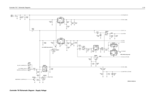 Page 281Controller T6/7 / Schematic Diagrams3-19
C0621
NU
2
GND
1
IN OUT3
TP0661NU 0.1uFNU
NU J0601-3
Q0663D0621
C0603
10uF
R0661
1KVR0621
5.6V
2
NC1 3
NC2 5NC36
NC47
8
NC5 RESET1
U0652MC33064GND
4
INPUT MC78M05
U0651
0.1uF C0663R0643
0.1uF 1.2K
C0651
C0655 0.1uF C0645 24V
470pF VR0601
ON_OFF 2 4
VIN5
VOUT47uF C0622
U0641LM2941
1
ADJGND1
3GND2
6
Q0661
R0611
56K
VR0671
5.6V 68K
Q0681
R0682 R0681
18K 57R01E063122uF C0611
R0651
10
C0652
33uF R0612
4.7K
D0661
Q0662
R0671
30K R0671
30K
10K
6
2
ON_OFFVIN 4
VOUT5
R0672...