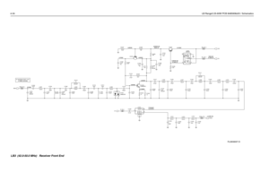 Page 844-34LB Range3 25-60W PCB 8485908z03 / Schematics
-47 dBm (1mVrms)
0.94VDC4.56VDC 1.47VDC4.60VDC 4.00VDC9.03VDC (R)
8.36VDC (R)9.14VDC
9.1VDC (T)0VDC (R)
+14 dBm (R) -38 dBm9.1VDC (T) 0VDC (T)
-50 dBmAT ANTENNA PORT J1401
0.18VDC
9V3
.01uF C1015
MMBR951 Q1001
RXINJ IF_FE_1160pF130nHL1007C1022 C1020
150pF
RXIN_FE_1
L1004
130nH130pFC1014
C1009
180pF L1001
130nH130nHL1005470pFC1017
L1006
130nH
3
1 FN0:NP 15pFC1005
MMBD353D1001
2C1027
110pF
R1002
15 2.7K R1004
LO6 RF3R1008
4.7K
4.7K
47K
47K
10K
U1051
MIXER...