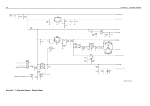 Page 1103-36Controller T11 / Schematic Diagrams
R0641
10K J0601-1
.01uF C0662
150KR0662Q0661R0611
56K
VR0671
5.6V
NU Q0681
R0682
68K R0681
18K 57R01E0631C0611
R0651
10 22uF
33uF C0652 R0612
4.7K
D0661
Q0662R0671
30K
R0672
10K
GND13
GND26
2ON_OFF VIN4
VOUT
5 LM2941U0611
ADJ
1
C0671
0.1uF J0601-3
Q0663D0621 C0603
1K10uF
R0661
RESET
1 VR0621
5.6V
GND4
INPUT2NC13NC25
NC3
6
NC4
7
8
NC5
U0652
MC33064
2
GND
1
IN OUT3
TP0661
C0663MC78M05U0651
0.1uF1.2KR0643
C0655
0.1uF 0.1uF C0651 C0645
NU 0.1uF VR0601
24V
C0621
470pF...