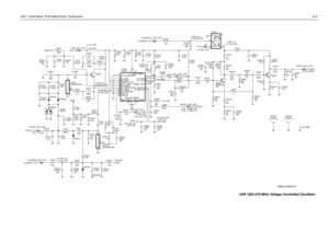 Page 269UHF 1-25W Band1 PCB 8485670z03 / Schematics4-27
C4307 1pF
NU
Q4331
MMBR941
NU 100pF C4372
NU 2pF
R4334
NU 0
R4335 L4371
1pF
NUC4373R4337
NU
C4331
6.8pF
C4334
51pFNU C4335 0.1uF C4332
C4337
1pF C4339
NU R4338
NU 220
R4340
220NU 22 NU
R4344R4345
0
NU R4336
NU 1KNU
1pF C4313NU
0.1uF C4381NU22K R4332
R4333
10K
NU10 R4362
NU
L4362
33nHNU
470 R43811pF C4374
NU
100pF
NU C4382
100pF
NU C4317
100pFNUC4375
0.1uF
NU1pF C4363
NUNU
100pF C4322 C4323NU 0.22uF
NU
0 VDC (Tx)2.35 VDC 0 VDC (Tx)
4.42 VDC (Rx)
NUNU
(Tx)...