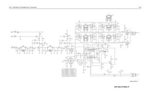 Page 271UHF 1-25W Band1 PCB 8485670z03 / Schematics4-29
9
G
G GG G
G 4802245J84
NOTPLACED 2113740L30  33pF
L31249180469V03
0.75VDC
0.75VDC3VDC
NOTPLACED
2113740F35  22pF Y3101 4880606B09
20/25kHz  5VDC 12.5kHz  0VDC
3.9VDC
fundamental xtal 3rd overtone xtal
R3123 0662057B47  0 NOTPLACED
R3124 NOTPLACED 0662057A49 1K
C3124
2462587N68  1uH
C3136 2113740L29 30pF9180469V04
9180468v04
9180469V06
9180468V06
3VDC
0.1uF C3139 VDD14
VSS
7
Q3141
MC74HC4066U3111-1
CNTL131 2
R3116
330
82pF C3112
10 R3112
1.8K R3142R3154...