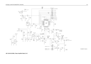 Page 333LB Range2, 25-60W PCB 8486207B05 / Schematics4-21
LT1490R1510
R1512 LM50
U1501
100K
1%4.57V (44W)
2.42V (44W) 2.85V (72W)
2.10V (44W)2.878V (72W)
2.137V (44W) 0.825V
LT1490
33pF100K
1%33pFC1505 GND
3 1
POS
VOUT2RESET_PA_1
C1506CLK
2.54V (72W)4.93V (72W) FECNTL_1_PA_1 Q1502
U1502-26
57 8
4R1509
1% 100K
C1507R1522
10K
FECNTL_2
2200pF FN0:NP
68K
1% R1523R1527
100K
D1503 D1502
4.7K R1545
1K R1544
Q1506
MMBT3904R1543
1K TP1501
Q1504
1.5KR1541R1501
680
1.5K R1537
.01uFC15301K R1515 20K R1528
PA_PWR_SET_PA_1...