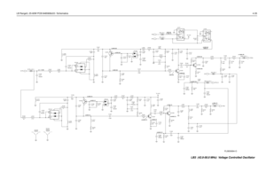 Page 347LB Range3, 25-60W PCB 8485908z03 / Schematics4-35
3.4VDC (R)8.5VDC (R)
0VDC (T) 0VDC (R)
4.7VDC (T)
4.8VDC (R)
0.45VDC (R)
0.68VDC (R) 4VDC (R)+14 dBm (R)
+3 dBm (T)
0.54VDC (T)
0.65VDC (T) 3.5VDC (T)
4.25VDC (T) 8.2VDC (T)
-2.6VDC (T)
2.8VDC (T) 2.5 - 11 VDC8.2VDC (R)
-2.4VDC (R)
1.5VDC (R)
3.7VDC (T)
L1302
491nH L1313491nH
RXINJ_VCO_1
R1335
820 R1307
56L1303
18uHC1311
C1316
3.3pF
C1315.01uF
.01uF13pF13pF
FN0:NPC1337 C1305
FN0:NPC1314
3 6
48
.01uF
CR1310
1 5
2 7L1307
18uH C1307
13pF
R1342
100...