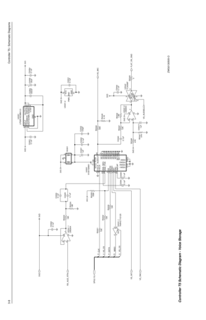 Page 1223-8Controller T5 / Schematic Diagrams
5109152M01
VS_CSMISO VS_CS
DATA CLK
0 R0343 0.1uF
10INPUT1
OUTPUT
2
SENSE 3
SHUTDOWN
6
VTAP
C0302LP2951ACMM-3.3U0351
5
ERROR 7
FEEDBACK
4 GND
8
0.1uF
0.1uF 2C0351
C0305
R0347
47KC0341
1uF R0323
18K
C0304
0.1uF100pFC0303
5.1K
1VSSA117VSSA2
18VSSA3
12VSSD
6
XCLK
R0345
19
NC7
21
NC8
23
NC9 2
RAC 8
SCLK
9
SS
26
VCCA 7
VCCD
3
NC1
27
NC10
28
NC114
NC2
13
NC3
14
NC4
15
NC5
16
NC6
AMCAP 2224
ANA_NEG
25
ANA_POS20
AUDOUT
INT 5 11
MISO 10
MOSI U0301
U0342
CNTL
412
VDD
5VSS3...