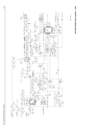 Page 227UHF 1-25W PCB / Schematics / Parts List4-15
ZWG0130520-B
1.542x42.216x??
width 2.032 7.5J3401 - BNC/miniUHF
0.8x25NU
NU
NU NU
NU
NU
NU
R4417
NU 17nH L4472
NU11pFJ4401-5
NU 470pF C4400
NU
C4413
.022uF
C4505
NU 51
RESET NU R4400
22pF L4422
4.22nH
C4509
470pF
470pF C4503 R4411
R4505
R4413
3.3K C4446
9.1pF
DATA100pF
C4473
36pF PASUPVLTG_UHF_PA_1
C4474 R4415
51C449810KR4491
J4401-3 J4401-2
51 R4473 C4458
CNTLVLTG D4401
TEMPSENSE 33pF17nH L4491
R4442
2.2KC4425
.01uF
R4507
20K 30pF C4455C4459
100pF
FECTRL_2 470...