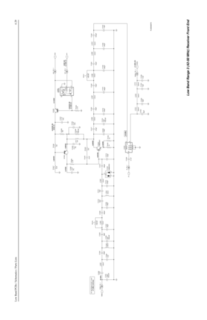 Page 329Low Band PCBs / Schematics / Parts Lists4-29
-47 dBm (1mVrms)
0.94VDC4.56VDC 1.47VDC4.60VDC 4.00VDC9.03VDC (R)
8.36VDC (R)9.14VDC
9.1VDC (T)0VDC (R)
+14 dBm (R) -38 dBm9.1VDC (T) 0VDC (T)
-50 dBm AT ANTENNA PORT J1401
0.18VDC9V3
.01uF C1015
MMBR951 Q1001
RXINJ IF_FE_1160pF130nHL1007C1022 C1020
150pF
RXIN_FE_1
L1004
130nH130pFC1014
C1009
180pF L1001
130nH130nHL1005470pFC1017
L1006
130nH
3
1 FN0:NP 15pFC1005
MMBD353D1001
2C1027
110pF
R1002
15 2.7K R1004
LO6 RF3R1008
4.7K
4.7K
47K
47K
10K
U1051
MIXER
GND1...