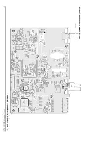 Page 401VHF 25-45W PCB / Schematics / Parts List
4-3
2.0 VHF 25-45W PCB / Schematics / Parts List
C0101
C0102
C0104 C0106
C0107
C0108
C0131C0132
C0211
C0212
C0221
C0222
C0223C0224C0225
C0226
C0227
C0228
C0231C0232
C0233
C0234C0235 C0236
C0237
C0241
C0242 C0243
C0244
C0245C0246
C0251
C0252
C0253
C0256C0261
C0262
C0421
C0441
C0442
C0443
C0445
C0446
C0447
C0448
C0449
C0470
C0471
C0472
C0473
C0474
C0476
C0477
C0478 C0482 C0483
C0484 C0486C0487
C0488
C0490 C0493 C0494C0495
C0496
C0501C0502 C0503 C0504 C0505 C0506...