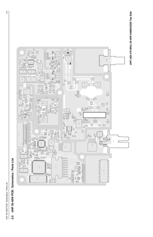 Page 435UHF 25-40W PCB / Schematics / Parts List
4-3
2.0 UHF 25-40W PCB / Schematics / Parts List
16
1
89U0251C0211 C0212 C0251
R0211
R0212
R0251 R0252R0257
C0252
R0253
C0262 8 71
14
U0211C0256
R0256
R0268
C0253
Q0110
R0102R0261 R0262C0261
R026918 1J0451
C0421 C0451
C0452
C0453
C0455
C0456
C0457
C0458
C0459
C0460
C0461
C0462
C0463
C0464
C0466
C0467
C0468R0441 C0441
C0442
C0443
C0445
C0446
C0447
C0448
C0449
C0470
C0471
C0472
C0473
C0474
C0476
C0477
C0478
C0490 C0221
C0222
C0225
C0241 C0243 R0220R0221
R0223
R0224...