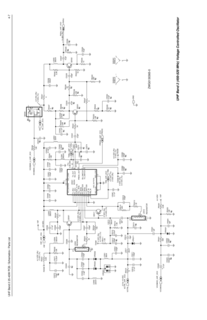 Page 475UHF Band 2 25-40W PCB / Schematics / Parts List4-7
3pFQ5331
VCOMODC5314 CR5303R5345
C5334 C5303
4.3pF
220
51pF
100pFR5340
C5323C5315RXINJ
1000pFVSF_UHF_VC0
CR5301R5361
180
GND C5317
100pF0 R5337 VCOBIAS_2
R5311
7.5K 390nH L5304
C5381
0.1uFC5351
100pFC5353
0.1uF
L5313L5331
33nH 0.1uF
390nH C5308
0.1uFC5352
390nHL5305
CR5311
1
R5304RXINJ_UHF_VCO
PRESC_UHF_VCO 150
R5312
7.5K
4.7uF C5325Q5333
10 R5335 10K 100pF
R5333
L5301
68nHC5309
C5302
4.3pFC5337 0 R5341
51pF
51pF C5338 R5346
10K
SHIELD SH5301
1...