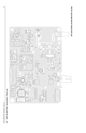 Page 507UHF 25-40W PCB / Schematics / Parts List
4-3
2.0 UHF 25-40W PCB / Schematics / Parts List
C0108C0211
C0212 C0251
C0252
R0103R0211
R0212
R0251 R0252
R0253 R0257
16
1
8
9 U0251
C0253C0256
C0261
C0262R0256
R0268
R0269 8 7114
U0211
C0421
C0441
C0442C0443
C0445
C0446C0447
Q0110
R0222 R0261 R0262R0442
C0104 C0106C0224
C0226
C0227C0228
C0232
C0233
C0236 C0237C0495 R0101R0102
R0104 R0108R0110
R0115
R0116R0226R0227
R0228C0221C0222 C0225
C0241 C0243 R0220R0221
R0223R0224
R0229R0254
R0255
C0235C0242
C0244...