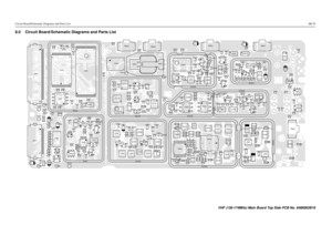 Page 135Circuit Board/Schematic Diagrams and Parts List
6B
-29
8.0 Circuit Board/Schematic Diagrams and Parts List
40 J4001
U405
1
7 821
22
C425
C426
C428 C427
C443
L401R435TP401
TP402
TP410C444
RT400SH400C424 U406
1
1617 32
8 54
1 U407C423
E407
E408 E409R410
R418R437
R492 R429C429
R408 R478 R428
C473VR447
VR449
C471 C472 21
1
J403
20
22R450
Q4173 4 C493 C494
C441C490
C491
C492C495 C496C497
R477
CR413
L400 R421
TP405
TP406 VR434 VR450C467 Q405
3R416
R481
4C480 C482
Q403 R452
CR440 R453
R454
R455
R456 R448 R447...