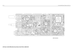 Page 1666C-14Circuit Board/Schematic Diagrams and Parts List
4
5 3 2
S502
2 C 8
C
4S501C329
C334
C336
C337C344 C345
C347C348
C355
C356C360
C361
C382L314
L331R343
R350
1 37 25
13
U301
C339
C340
C341
C342C343 C346C357C358C359
C383 C390
R344
SH322
SH302
2 34
1 J101
J102
C108
P100 43 Q111R101 R170
C132
C172
C173
CR105 H101
R133R172R102
R130
R131C105C123
C126C128
C130
C133 C135 C138C150
C151C152 C170
C174
E101
L112
R109
R132 R329
1 179
25U102
VR439
C134
C307
R328R340
C306 C309
C310
C311
C312
C313 C314
C315
C316C317...