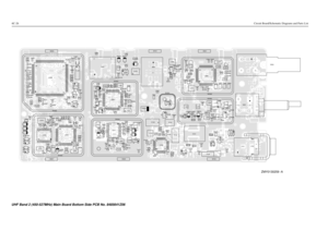 Page 1786C-26Circuit Board/Schematic Diagrams and Parts List
M400
E404
E406
C449
C453
C456 C458
C459 C463
C466C524 C525
C526
C527 C528 C529
E400 E401 E402 E403E405
L410
L411R409R411 R457
R432R461 U409 26
51
76 1C431
C434C435 C433C436
C437
CR4113
FL401
Q416 R463
R462R414
R415
R419 R420R426
R460
U410
SH402
C405C408
C445
C409
C411
C414 C422
C450
C451
C415 C442C419 C420
C407
C410 C416
C421C430 C447 C448C479
C481
C476
C440 C452 C475
M401 Q410
3
4R400 R473
R413
R436 R475
R471 R498R499
R423
R425
R434
R424
R431R445
R449...