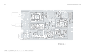 Page 1445C-18Circuit Board/Schematic Diagrams and Parts List
ZMY0131027-O
2
S502
35 4
4C8
C
2 S501
J101
4
3
21
J102
C337
C383C390
C329
C336 C344
C345
C346
C347
C348C334
C356C339
C340
C341
C342
C343 C357
C360
C355
C358C359
C361
C382
L314
L331
R343
R350
R34413 25
37
1 U301
SH322
C309
C315
C321
C311C307C310
C314CR303
L340
L303
L304
Q301R340
R347
R303
R304
R305R328
C395
C313
C317
C306
C312
C318 C380
C316
CR304
CR305L306
L307
L305
R306
R307
SH302
C108C132
C173 C172
CR103
CR105 CR160
H101
P100 Q 111
3
4R101 R170...