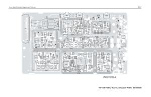 Page 73Circuit Board/Schematic Diagrams and Parts List5A-17
ZMY0130792-A
C3752
C3715
C3741
C3712
C3754C3753
C3724 C3742
C3743
C3744C3745
C3746
C3721
C3722
C3706 C3714C3710
C3711
C3713
Q3721
3 4
R3722R3701
R3723 R3741
R3751
R3721
R3752
SH3701 U3711
40 J2001
TP3702 Y3761 13
4 6
B503
B504
C522C3205
R3200
TP3701
TP3301C3203
C3204 C3206
C3210
C3201
C3202
C3208
C3200C3207
L3200
L3202
L3201
Q3201 Q3200R3203
R3201
R3210 R3211
R3202
R3212
R3204
R3205R3209R3206 R3207 R3208
SH3203 Y3200
C521
PB501
PB502
C3214
C3209
C3215...