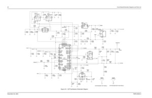 Page 2222Circuit Board/Schematic Diagrams and Parts ListDecember 26, 2003FMR-2045A-2
Figure 2-6.  UHF Synthesizer Schematic Diagram
.01uFC2583
GND
2 1
NC4
5
VCC TC7ST04FU U210
C259
.01uF
2K23K3CR201
A16 A25 A34
K11
C229
1000pFC228
4.7uF C230
100pF0.1uF C296
2 1
NC4
5
VCC TC7ST04FUU211
3
GNDC265C257
100pF
NU
6ERR
1 GND
5 IN
2NR 4OUT3 SD ADP3300 U247
C291
10uF
0.1uFC298L202
2.2uH
C219
0.22uF C292
0.1uF
5V
(SOURCE)
C223
0.1uF
2.2uF C235
C224
0.1uFC217
2.2uF0.1uF C218
16.8MHz
C204
2.2uF
XTAL1
23
XTAL2
24
VBPASS 21...