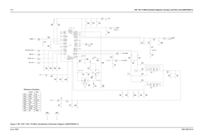 Page 1227-62VHF 146-174 MHz Schematic Diagrams, Overlays, and Parts Lists (8486769Z04-C)June, 20056881096C25-B
1SV23247k
3V
2.7pF
150k
45J68 D201 C203
100
NU
NUTCXO
220pF
44 mV (RF)
205 mV (RF)
2.4 V (TYP) TX: 3VLOCK: 3V
C202
0.01uF
R206Crystal
107 mV (RF)
14R06 NU
Reference Oscillator
3V
0V0V
Y201NU C206NU
R202NU
Y202 C201
NU
RX: 0V3.0V to 8.0V 4.5V
UNLOCK: 0V
NU 62pF
NC
470pF C210C243
0.1uF
NC
4.7uF
C230C233
C212
NC
2.2uF
5V
5V 2.2uF
FN_CLK 
A25 A34
K1 1K2 2K3 3 
D221
A16
.01uF
NC
FN_VCO_MOD
C2212K R243...