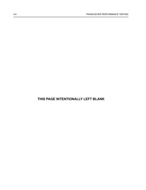 Page 423-6TRANSCEIVER PERFORMANCE TESTING
THIS PAGE INTENTIONALLY LEFT BLANK 