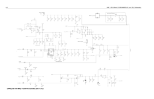 Page 1024-8UHF 1-25 W Band 2 PCB 8488978U01 (rev. P9) / Schematics
120.p100n
120.pDNP DNP
PLACED NEAR R122
PLACED NEAR CHIP’s PINDNP
TO SHEET 1
FILT_SW_B+
FLT_9V 9V TX_INJCOMP_B+
C1027C1103
C1061
22n1019447L119 PA_FILT_B+
R136
36.K R168 C1053
180.p
C1001 4.7 FLT_9V
V_CTRL_PREDRIVER
1.0uIF109
R165
2.4K
FILT_SW_B+
C1126L122
1.542*4 0.8*25 MRF1513’s Thermal pad (SOURCE)
DNP
V_CNTRL DNPMRF 1518Place inside of the PA compartment 
DNPDNP
100n C1028R170R167
510.C1036
2.2K
FLT_9V 22n
47.KR181 47.K R131
R180 100.K 2.7K...