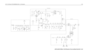 Page 133UHF 1-25 W Band 2 PCB 8486684Z02 (Rev. A) / Schematics4-39
DNP DNP
51.p IF300
1
DNP C112124.p C370 C328
47.p
3.9pC341
7.5p C368
L310
18.08n L309
18.08n L300
18.08nC353
82.p CR301 8.2.p C334 2.0p C345
18.p C338C340
3.6p 2.0p C339
C300 RXSHIELDSH300
13V
5V 9V
RX_ENQ300Q306
R346
R345
10.K 10.K 3V
5V9V
220. R336
1n C323
C350
120.p 10.K R300
R310
15.K
SH301
SHIELD
100n C351
2.7K R326
120.p C349R331
100. 150.n L301FRONT-END SHIELD
9R
LOC_DIST
Q301
DNPDNPC342
3.9p R347
120.
L311
18.08n C346
2.0p
C355
39.p Q303...