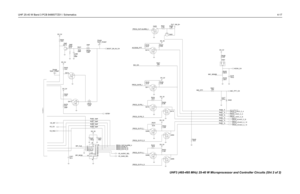 Page 309UHF 25-40 W Band 3 PCB 8486577Z01 / Schematics4-17
1 TP408
TEST_POINTD3_3V
10.KR445
Q414R459
47.K
1.uC49010.K R431
VR400
6.80 D3_3V
10.KR444
Q415TEST_POINT TP405
1
BOOT_EN_IN_CH
R421
220. Q403R401
2.7KR460FILT_SW_B+
1.5K
Q401
33.K R436D3_3V
3.3K R457
Q412
SCI_CH ACCESS_PTTPROG_OUT-ALARM_4
39.K R430 R429
100.K D401
220. R461120.p R458 D3_3V
C418 3.3K
MIC_PTT_CH
MIC_PTT
MIC_SENSEHOOK_CH
120.pC417
D402
R4070. 0.
R406
0. R405
0.
R404
R4030.
R402
0.
PROG_I-ACC_C_3 PROG_O-ACC_C_4
PROG_I-ACC_C_6...