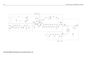 Page 3324-40UHF 25-40 W Band 3 PCB 8486577Z03 / Schematics
FRONT-END  
 
 
 
                    SHIELD
5V 3V
3V
5V 9V9V
1 SHIELDSH301
RX_EN
IF300
1
RXSHIELDSH300
1C338
18pF3.6pF C340
2pF C339
C300
51.pDNP
18.08nL309
18.08nL300 C1121
3pF3.9pF C341
CR301
8.2pFC334 2pF C345
47pF C328
82.p
DNP C353
18.08nL310C368
7.5pF10pF C370Q300Q306
10.KR346
R345
10.K9R
R300
10.K 15.KR310
C349
120.pR326
2.7KQ301
.022uF 2113743E07
C326 820 R330
0662057A47
Q303
BFS540
C357
36.p
DNPC350
120.p
R331
0662057A25
100 150.nL301C323
1n...