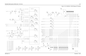 Page 191Schematics, Board Layouts, and Parts Lists: VOCON Board12-256881094C12-ANovember 11, 2004
Figure 12-19. 
NCN6186_ VOCON Display–RF Interface
ESD Spark Gaps 
C704
*J301-14*100pF *J301-17*
1
470pF C716
1
E721
GND
3VCC5
E702 E715
1
PWR_GNDU703-2
0.1uF C728*J301-3* VCC5VSW1
*P201-12*
R720 100
2GND
6
SEL
VCC
5
*P201-1*
NC7SB3157U700
4
A
3
B0
B1 112
V2
*P201-4* delete,.
12
SPARK_GAPE839
delete,. delete,.
12
E838
SPARK_GAPSPARK_GAP
delete,.
12
SPARK_GAPE837
E713
1
E836
100pF C723 100 R718
470pF C711 *J301-7*...