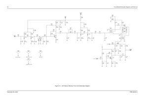 Page 5050Circuit Board/Schematic Diagrams and Parts ListDecember 26, 2003FMR-2045A-2
Figure 5-4.  UHF Band 2 Receiver Front End Schematic Diagram
RXFE Top Shield1 SHIELDSH301
RXFE Bottom Shield
RX Mixer Diod Shield1 SHIELDSH302
SH304
SHIELD
1Mixer ShieldSH303
SHIELD
1 4.3pFC303
CR301
12pF C302
L301
11.03nHR301
100K
C301
8.2pF
RX_IN100K R302
C304
11pF100pF C305
11.03nH L302CR3023
1 CR303
2 C308
100pF
100pFC307C310
100pF C309
100pF
2.7 R328 1.5K R303
Q301
13
20.1uF C314
R304
12KR305
470
L304
180nHC321
100pFC315...