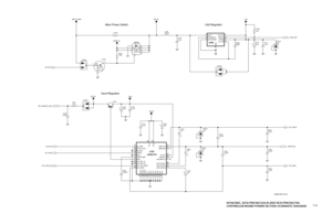 Page 135113
*
NC
Vaud Regulator
NC
AUDIO PA
Vdd Regulator
*
Main Power Switch
10V VR701
C729 C725
1uF
F5
REGE6
REGOUT
B5
VCC1
C5
VCC2
1uF
NC3 C4
C3
NC4
D4
NC5
D3
NC6
E4
NC7
E3
NC8
D5
PLIND6
PLOUT
A2
GND1
A4
GND2
E5
GND3
E1
INT_MIC_IN
B2
INT_SPKRF2
MICAMPOUT
B4
NC1
B3
NC2
B1
BOOTCAPC2
BOOTCAPC3C2 D1
EN_AMP
E2
EN_INT_MI C
F3
EN_MIC
EXT_INT_SPKR C1 D2
EXT_MIC_IN F4
FREQCOMP
U702
A3
AMP2OUT
A5
AMP3OUT
C6
AMPI N
B6
BOOTCAPC1 SW_B+ MECH_SWB+
UNSW_B+R753
CR704150K R747
Q703
147K3
47K
25 6 7 8
4
1
2 3Vdd
U712
22K R738...