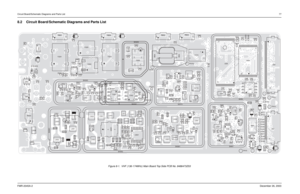 Page 77Circuit Board/Schematic Diagrams and Parts List
77
FMR-2045A-2
December 26, 2003
8.2 Circuit Board/Schematic Diagrams and Parts List
Figure 8-1.  VHF (136-174MHz) Main Board Top Side PCB No. 8486473Z03
C502C505
C512 C513
Q502Q505
R505R506
VR501
123
5PB501
4 3 2
Y3204C521
C3225C3278
R3275
58
U3221 VR440
2
Y3202 Y3205
C3208
R3205
R3208
R3211
4C3206
L3200
L3203
123 5PB504VR444
43
2
Y3203
C3201 C3202 SH3203
2
3 4 56
Y3200123
5PB502
C522
B503B504
TP3701C523
123
5PB503
6
431
Y3761
C432 TP3702
C3706 C3710...