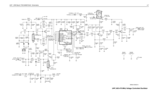 Page 5UHF 1-25W Band1 PCB 8485670z02 / Schematics4-7
NU NU
NU
0 VDC (Tx)
NUNU
NU
NU
2.5 - 11 VDC0 VDC (Rx)
4.58 VDC 4.58 VDC
NUNU
13.5 to 16 dBm 
NU
0 VDC (Tx)
3.1 VDC (Rx)0 VDC (Tx)
4.7 VDC (Rx)
NU
(Tx)
4.54 VDC
0 VDC (Tx)2.35 VDC 
NU
0 VDC (Rx)4.42 VDC (Rx)
NUNU
NUNU
NUNU
NUNU
NUNU
NUNUNU
NU NUNU
4.97 VDC (Tx)-18 to -16 dBm (Rx)
-16 to -11 dBm (Tx) 4 to 6 dBm 4.54 VDC
4.54 VDC (Tx)
2.6 VDC (Tx)1.91 VDC (Tx)
0 VDC (Rx) 2.45 VDC (Rx)(Rx)2.43 VDC (Rx)
NU
NU
GND C4301
100pF
30 R4313 C4372
VCTRL_UHF_VCOL4331
33nH...